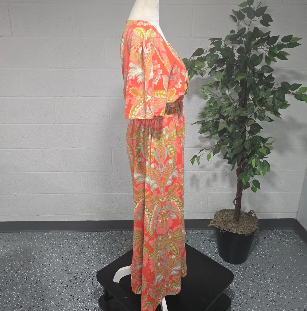 Spartina Lea Midi Dress Floral Garden Coastal Colorful Womens Large - Picture 7 of 12